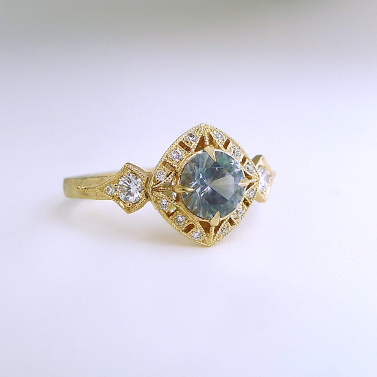 Basilea Ring with Aqua Sapphire